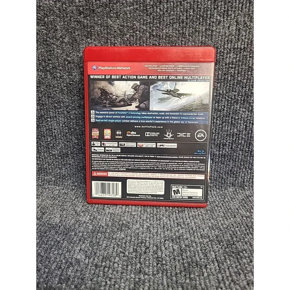PS3 Battlefield 3 Greatest Hits (Sony PlayStation 3, 2011) Complete Tested